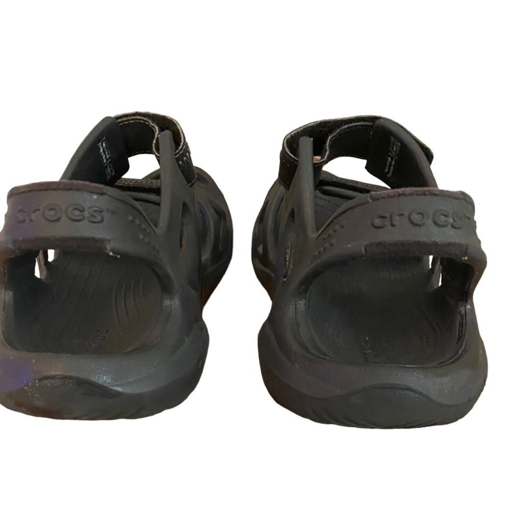 Croc Shoes Men Size 11 Black Swiftwater River Sandal Comfort Outdoors Traction - Picture 10 of 15